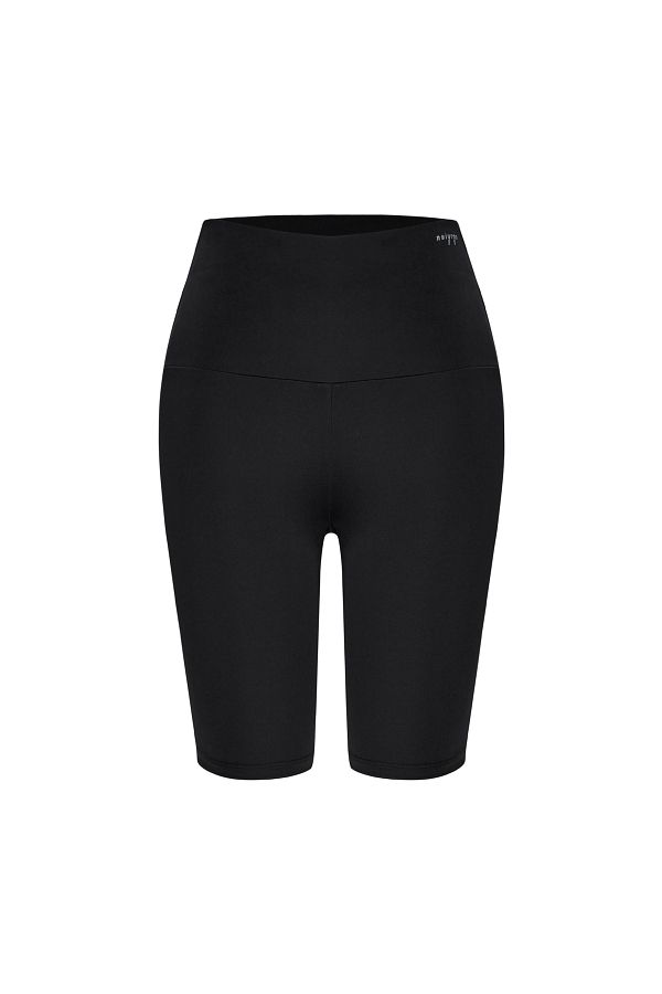 Nui Yoga-Black High Waist Recovery Mini Leggings - Women's Size: M 1