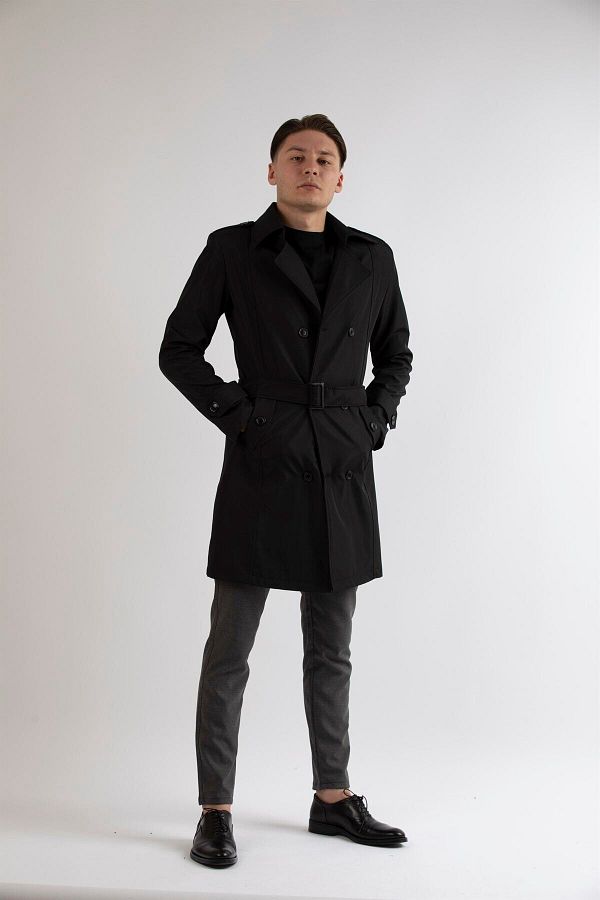 Mens slim fit black trench coat new arrivals