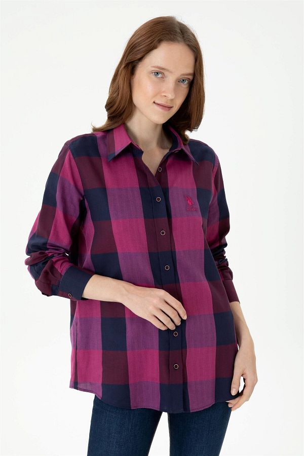 U.S. Polo Assn. Women s Burgundy Long Sleeve Shirt Women s Burgundy Long Sleeve Shirt Trendyol