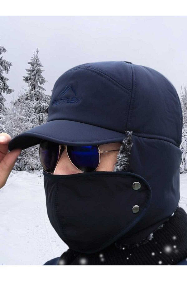 Trenderrs Multifunctional Water And Windproof Fur Thermal Hat Winter Hat Trendyol