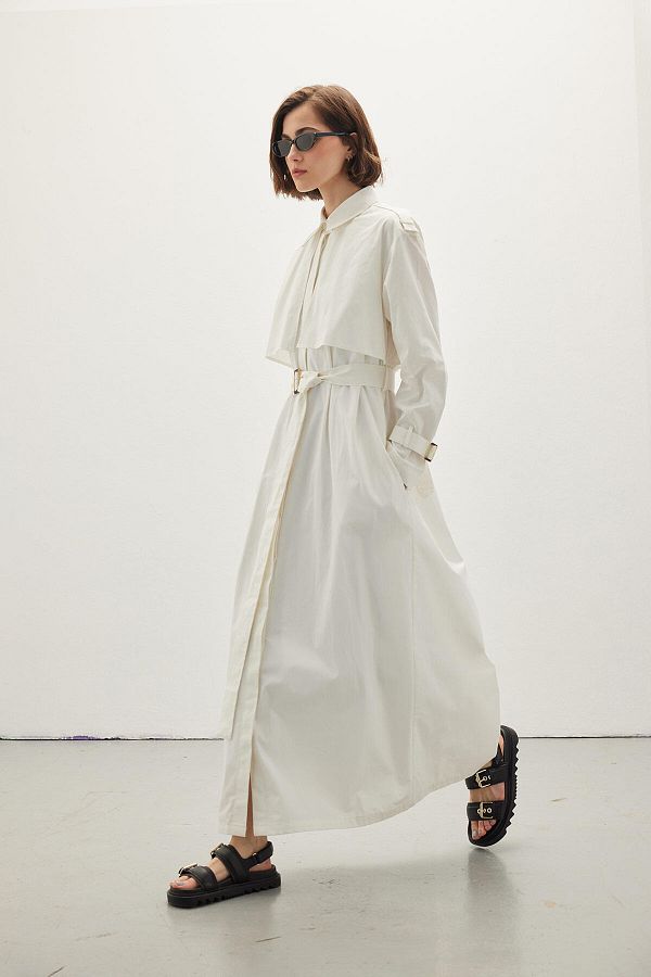 Manuka-Rochie Trench Ecru 1