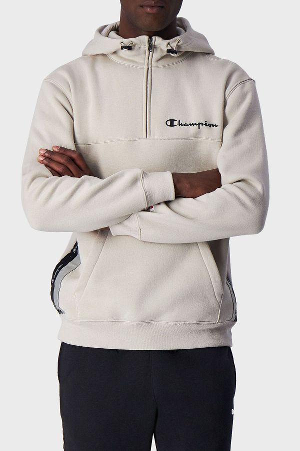Champion Half Zippered Fleece Hooded Comfort Fit Sweat Men s SWEAT