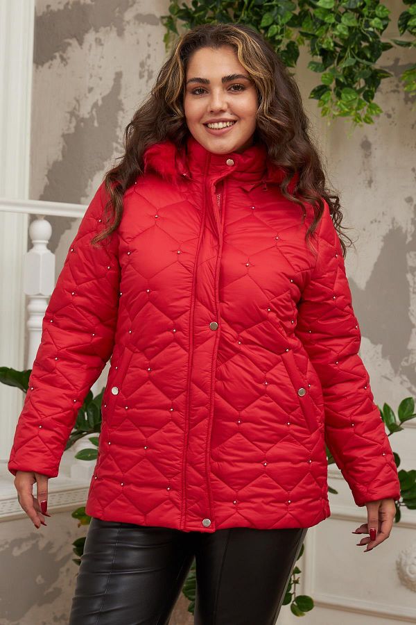 Plus size red coat store