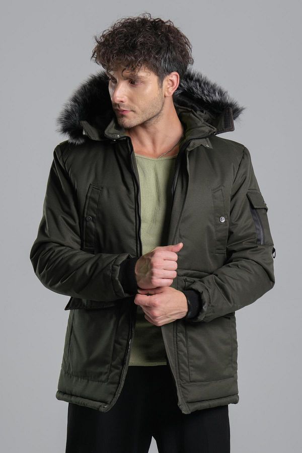 Fluffy lined coat store