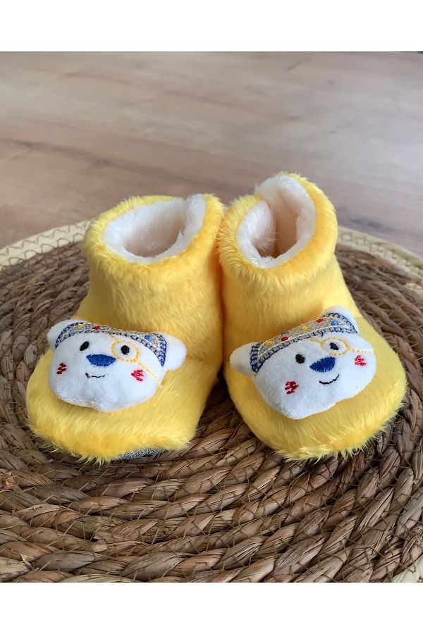 Furry baby slippers top