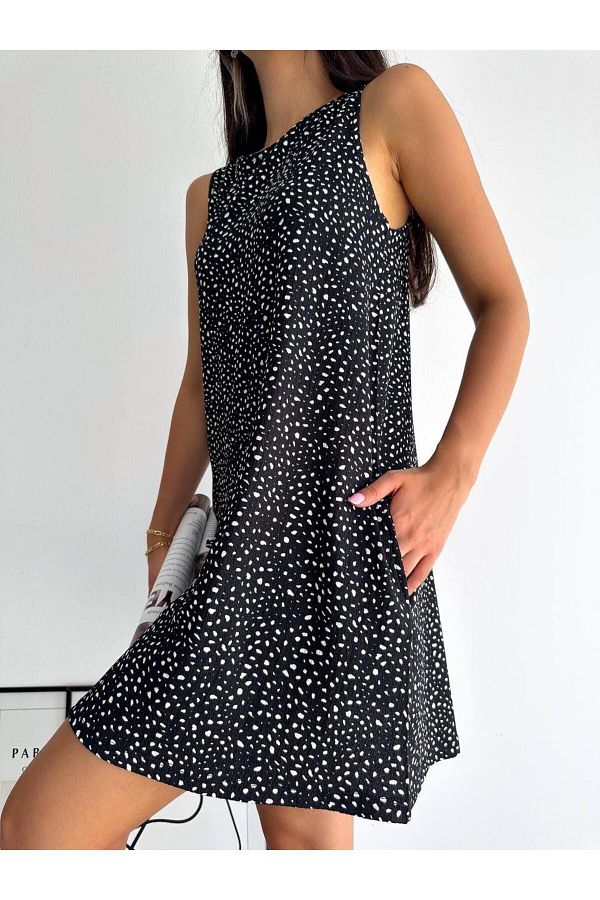 DEL DOLU MODA Women s Wraped Pocket Loose Mini Dress Trendyol