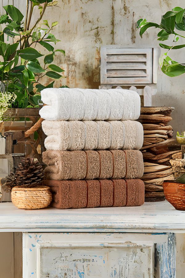 TABEA HOME Fluffy Towel Set 4 Pieces 50x90cm