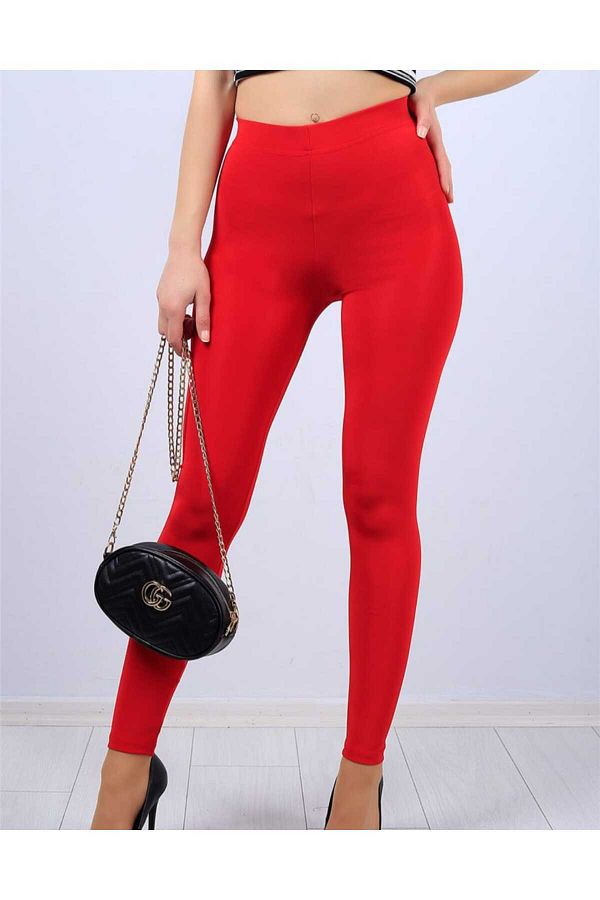 CTN GYM RED SHINY TIGHTS Trendyol