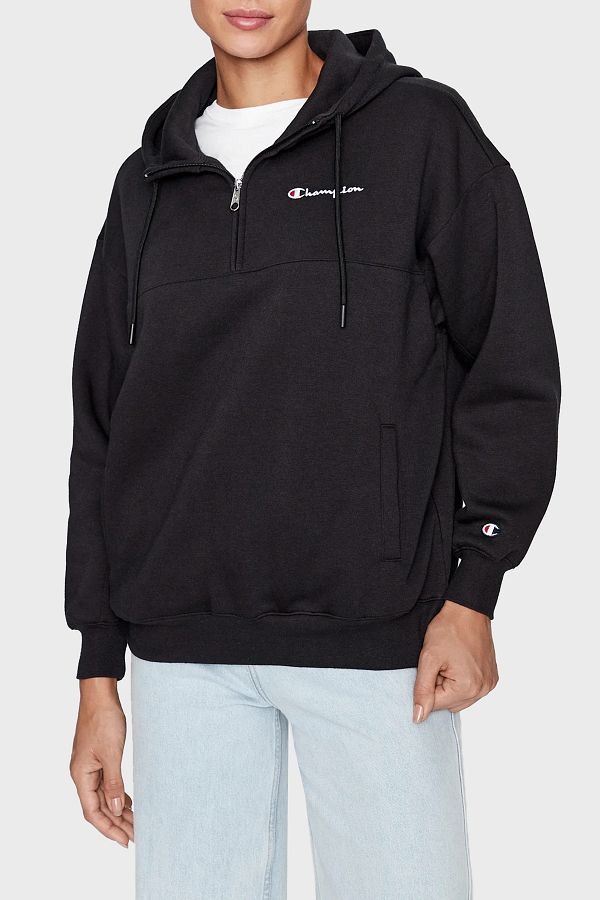Champion Cotton Oversize Hooded Sweat with Fleece Inside SWEAT 116581 NBK KK001 Trendyol