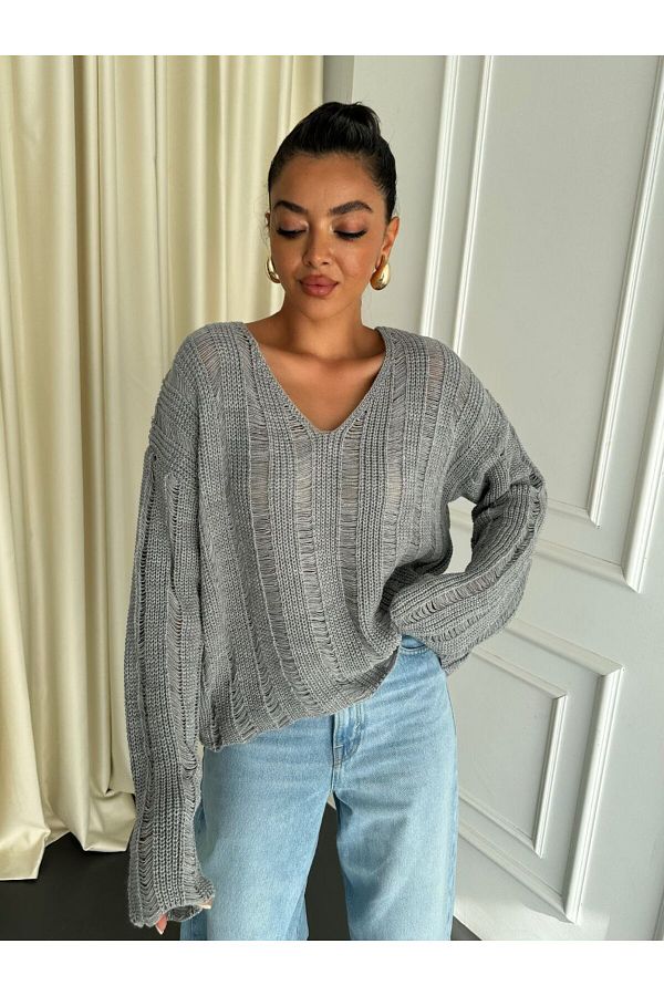 Ripped sweater shirt sales
