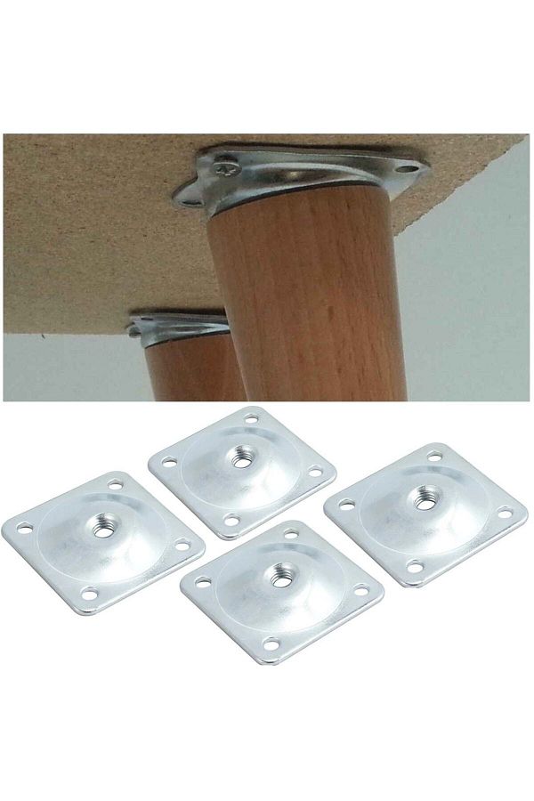 Depolife-Sofa Coffee Table Table Wooden Leg Connection Bracket 15 Degree Angled Metal Mounting Bracket 4 Pieces 1