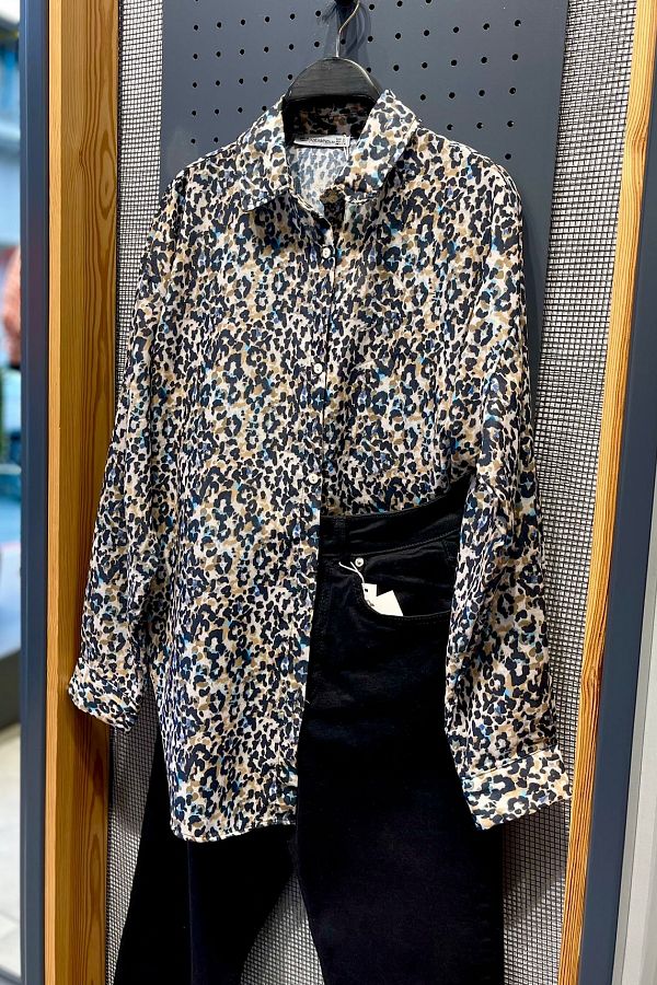 FEMELLE-Cămașă oversize cu model pentru damă 1