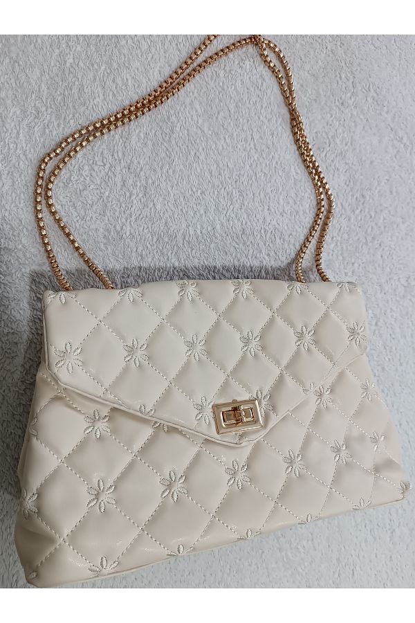 CANTA Rose Gold Chain Detailed Bag Trendyol