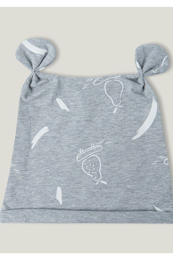United Colors of Benetton-Czapka Baby Mix Grey 1