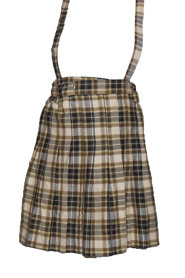 Yellow plaid suspender skirt on sale