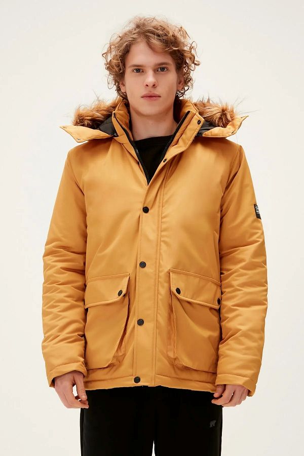 Mustard hooded coatigan online