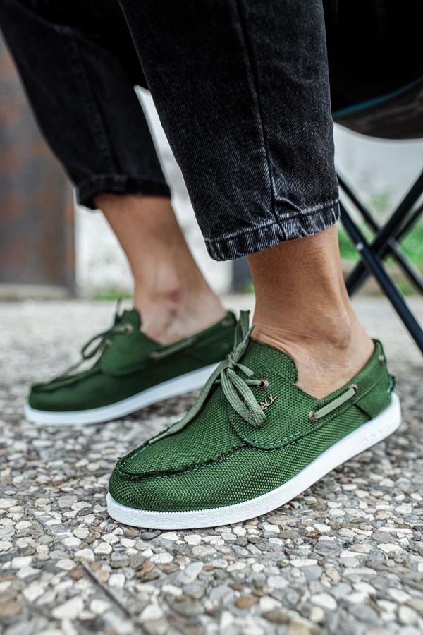 BZ Moda-B008 BT Pantofi clasici pentru bărbați, cu talpă ortopedică, verde 1
