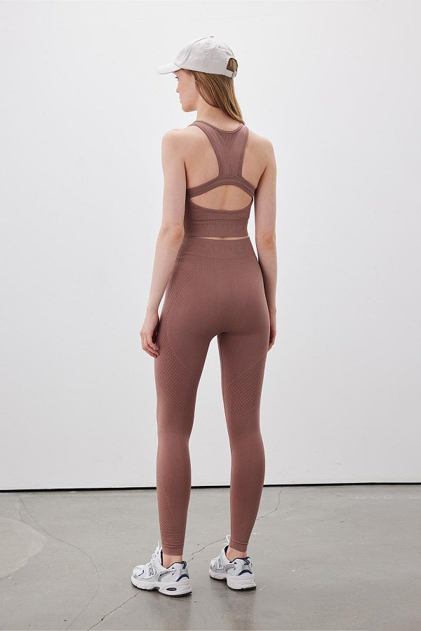 Manuka Seamless Long Shape Tights Dusty Rose Trendyol