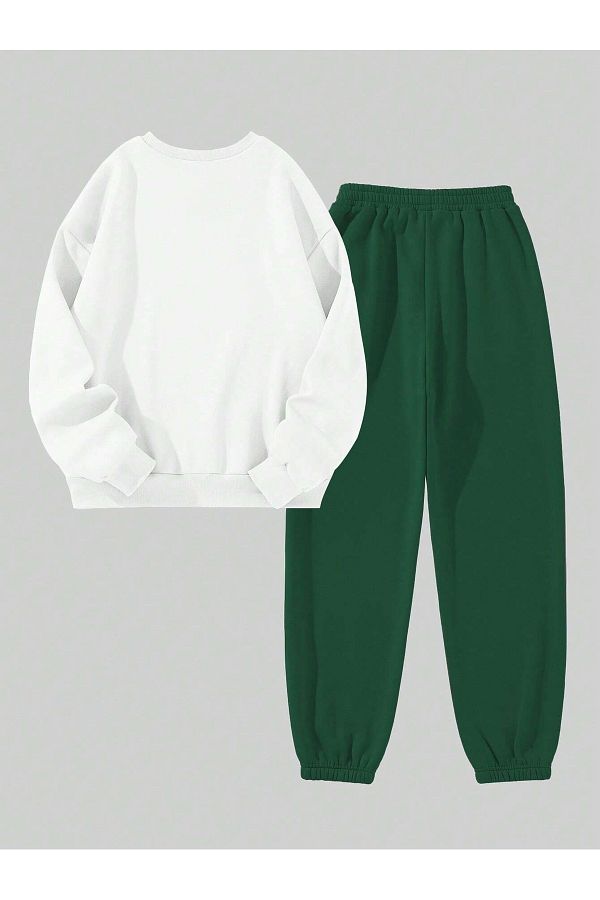 Green crew set white online