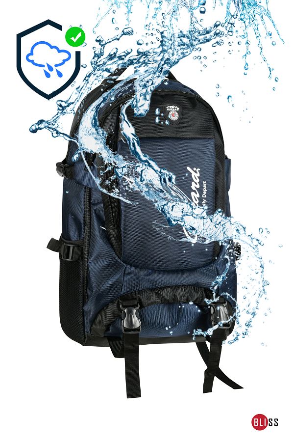 Bliss Unisex Multifunctional 40 Liter Water Resistant Outdoor Mountaineer Travel Navy Blue Backpack Trendyol