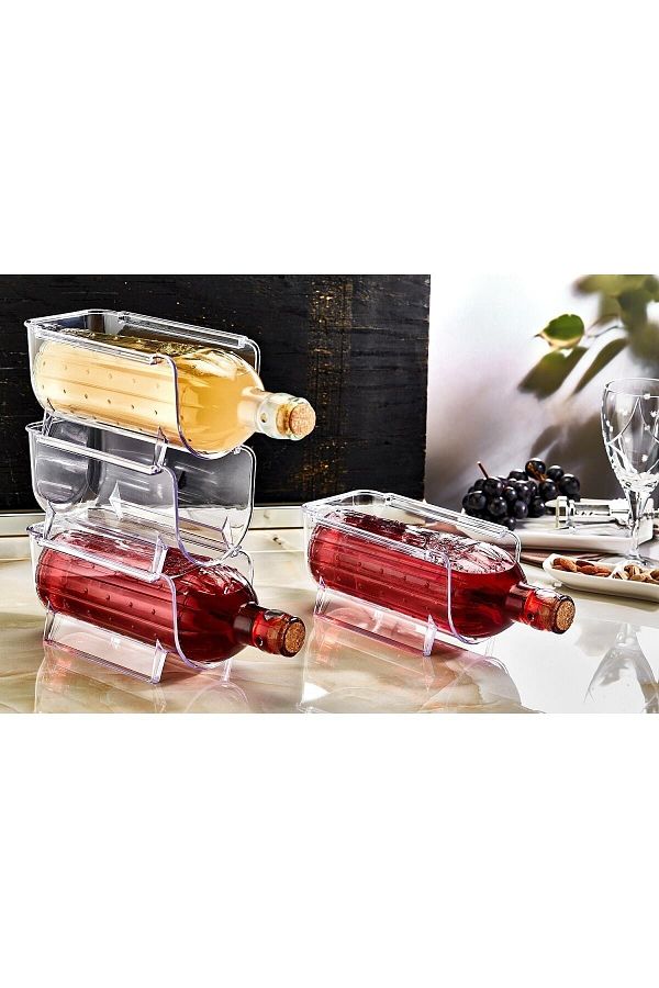 BRAMBLE LIFE-Organizator de sticle transparent stivuibil cu straturi Organizator de băuturi 3 bucăți - Colecția Crystal 1