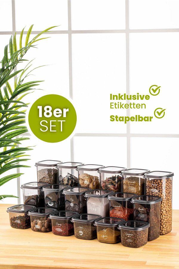 Viwares-Luftdichte Vorratsdosen mit Deckel von Peggy | 18er Vorratsbehälter Set 1