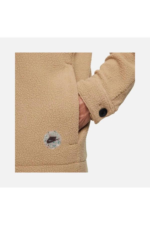 Nike Lumberjack Shirt Sportswear Sport Utility Sherpa Full length Button Men s Brown Jacket Overless Trendyol