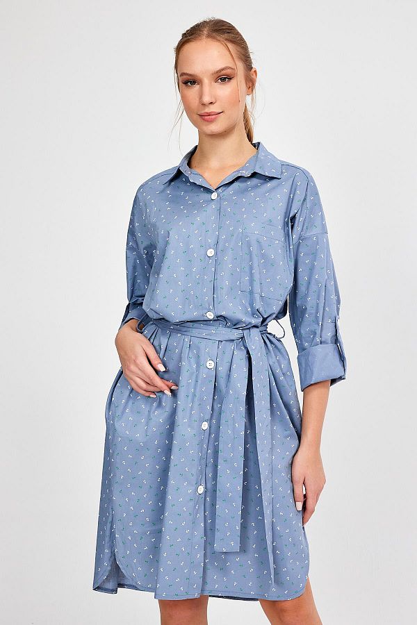ALEXANDERGARDI-ALEXANDERGARDY ADJUSTABLE SLEEVES BIRTED SHIRT DRESS (B23-1403 00) 1