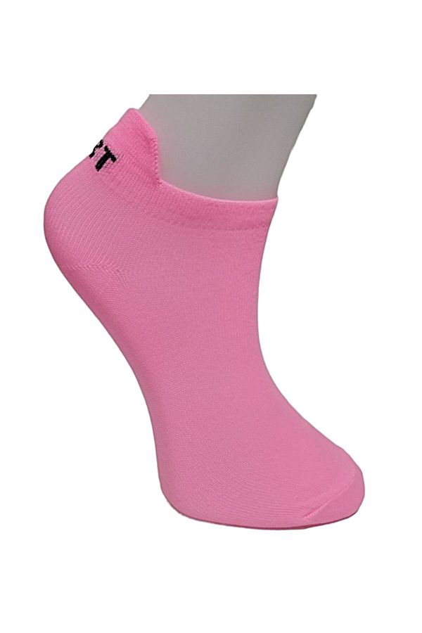 marufshop-Pack of 3 Women's Sport Written Neon Pink Booties 1