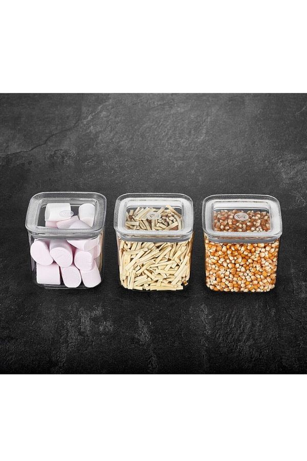 VİP AHMET-Sude Square Storage Container 700 Ml X 3 Food Container 3 Pieces Set 1