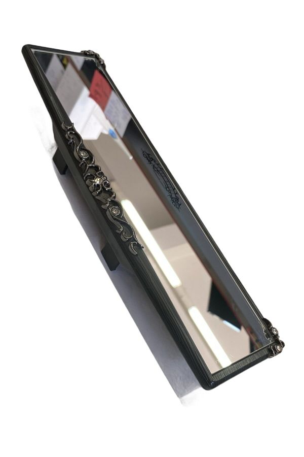 gcstore-Insert Interior Rear View Mirror Laxee Kings Patterned Stone Framed 30cmx8cm 1