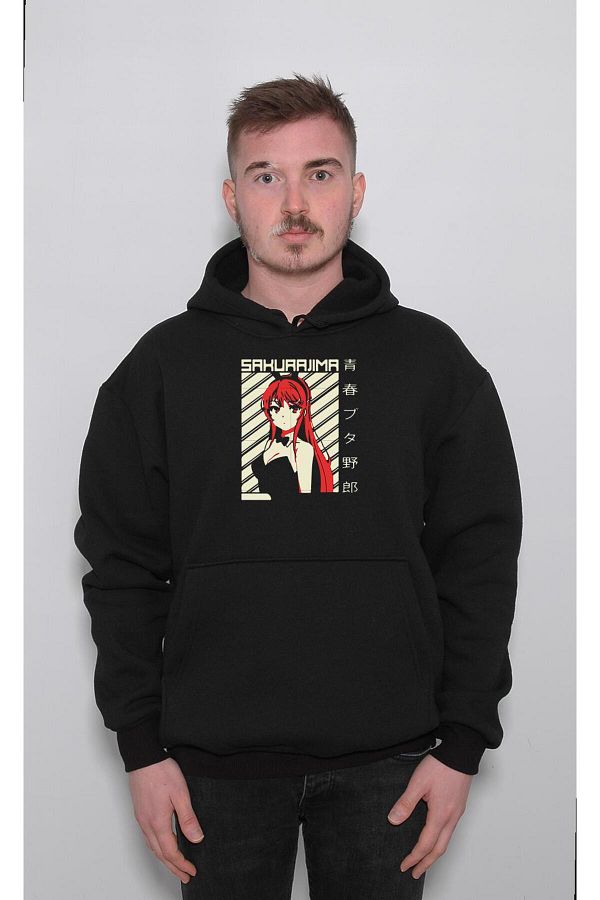 BIGROON Unisex Mai Sakurajima Anime Girl Sweatshirt Seishun Buta Yarou Hooded Hoodie Trendyol