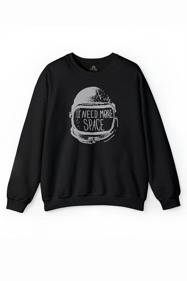 so cool I Need More Space Astronaut Space Cosmos Planet Printed Sweatshirt Trendyol