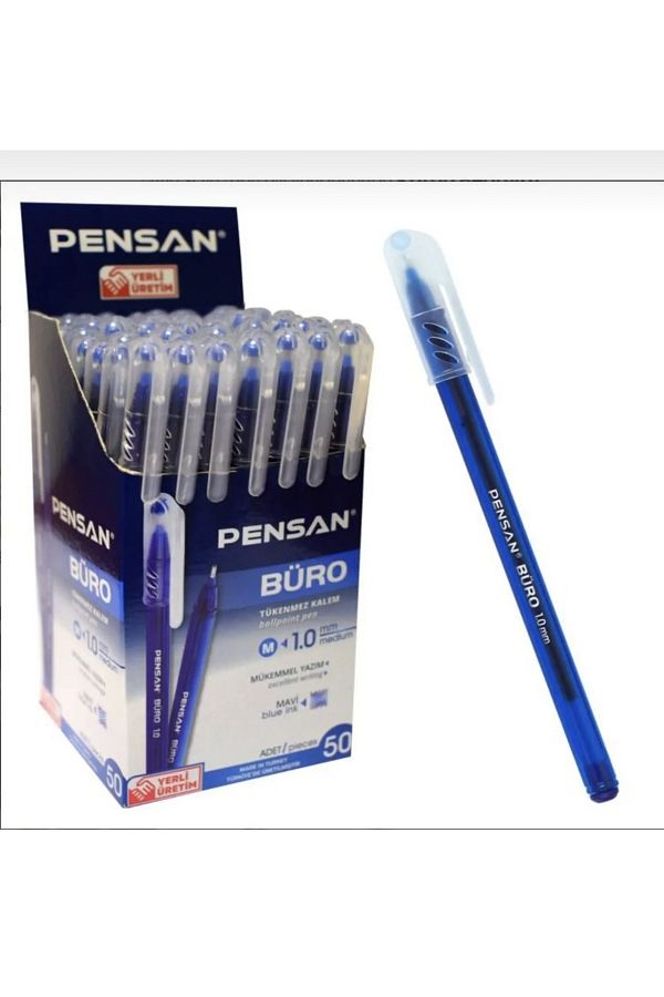 Pensan-Büro 1.0 Blue Ballpoint Pen 3 Pieces 1