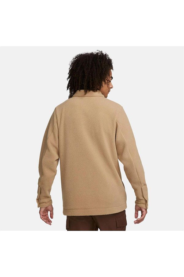 Nike Lumberjack Shirt Sportswear Sport Utility Sherpa Full length Button Men s Brown Jacket Overless Trendyol