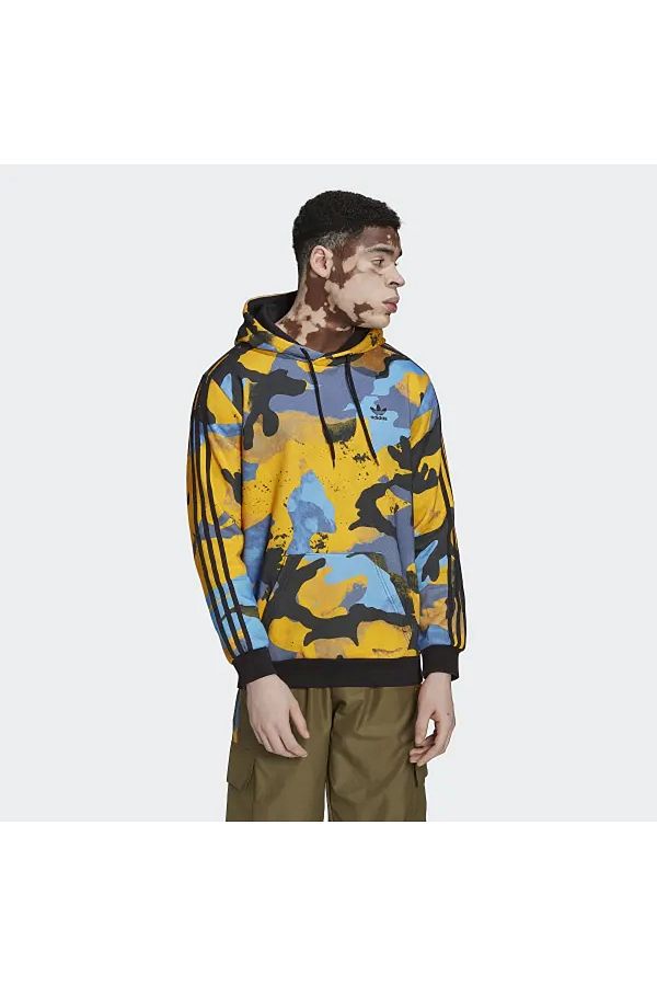 adidas Men s Hooded Camo Sweatshirt AOP Hoodie HK2804 Trendyol