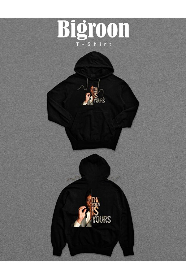 BIGROON Scarface the World Is Yours Unisex Hooded Sweatshirt