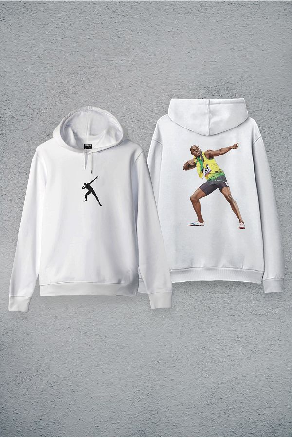 Darkia Usain Bolt Special Design Printed Unisex Double Sided Hooded Sweatshirt Hoodie Trendyol