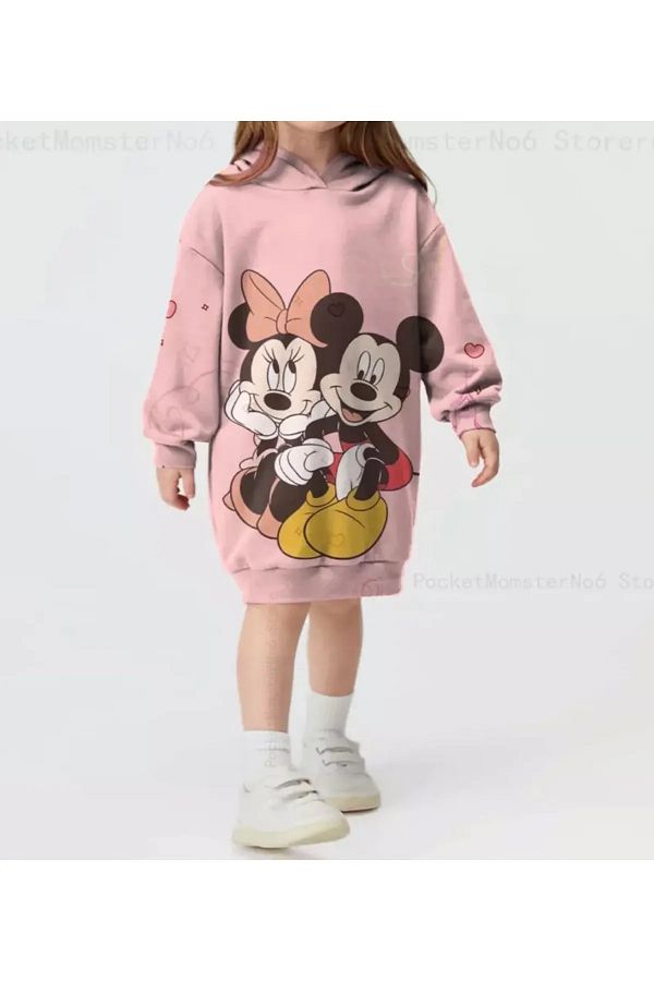 Pink minnie mouse hoodie top