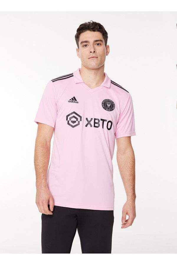adidas-Men's Crew Neck Pink Jersey - MESSI 10 INTER MIAMI JERSEY JE9701 1