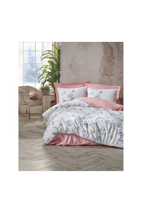 ŞENER HOME-Cottonbox Mode Line - Double Salmon Bedding Set 1