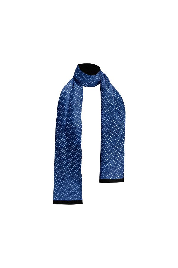 BIES-Albastru bleumarin Linie albă Satin fosfor Textura subțire de cașmir Iarnă moale Noua generație de eșarfe eșarfe-cadou 1