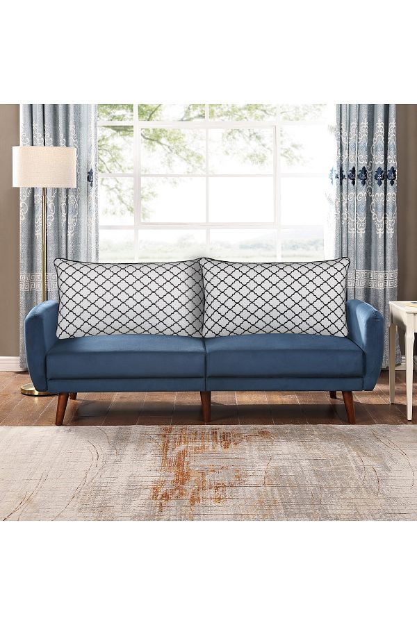 AYPETEKS-Geometric Pattern Bias Model Sofa Back Cushion Cover 1