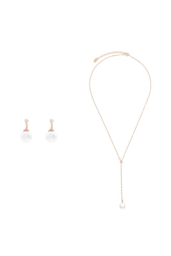 Heideman-Schmuckset Frauen mit Halskette und Ohrring Set Talisa rose goldfarben feminin 1