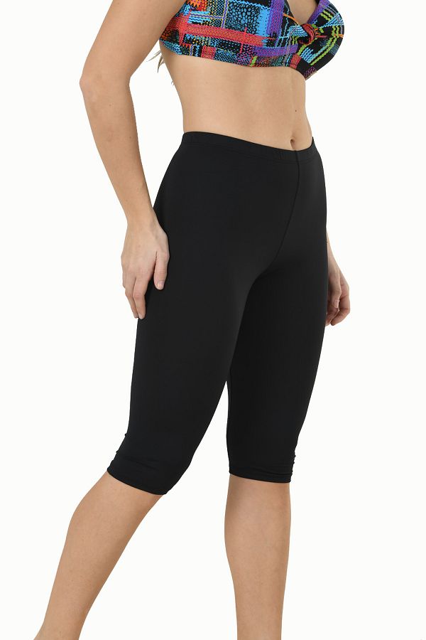 MAYOPORT Women s Black Below Knee Leggings Swimsuit Swimwear