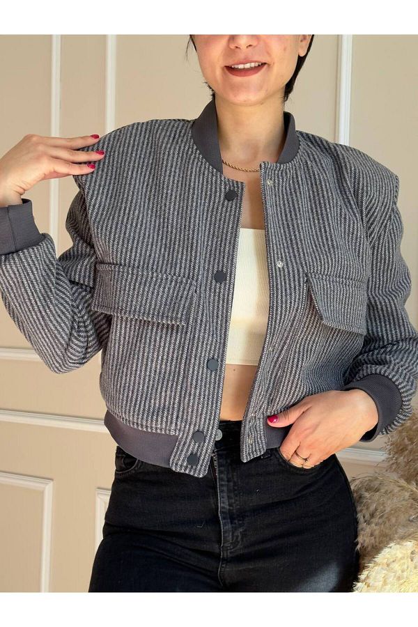 Houndstooth bomber sale