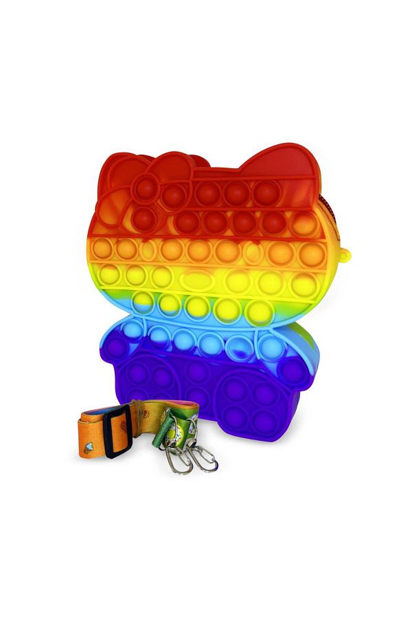 Ogi Mogi Toys-Bunte Umhängetasche aus Silikon mit Katzenmotiv 1