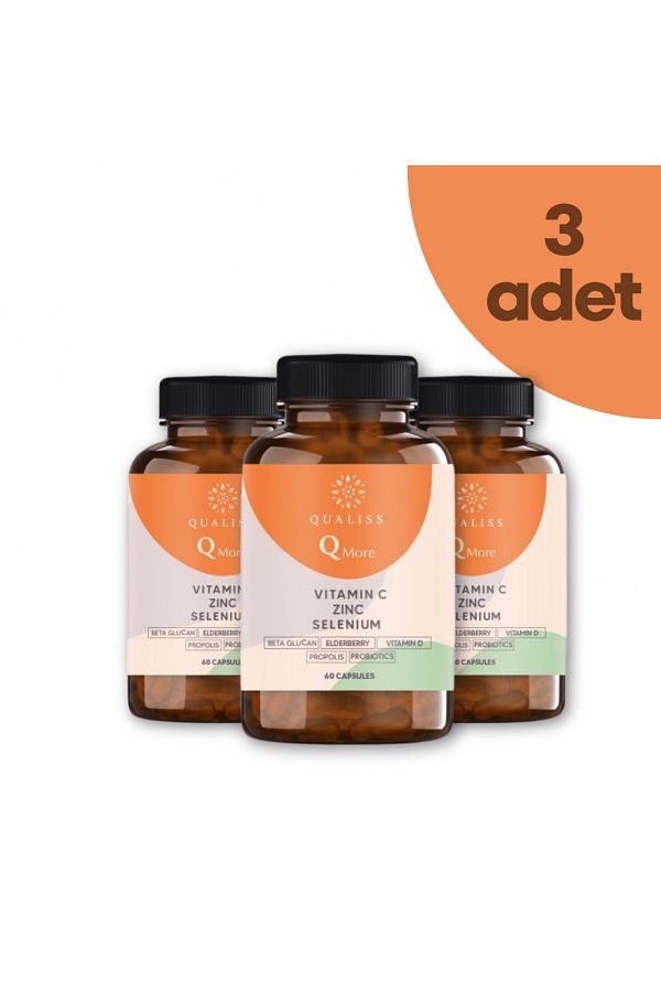Qualiss-Q More 60 Capsules - Vitamin C, Propolis, Probiotic, Zinc and Selenium Supplement 1