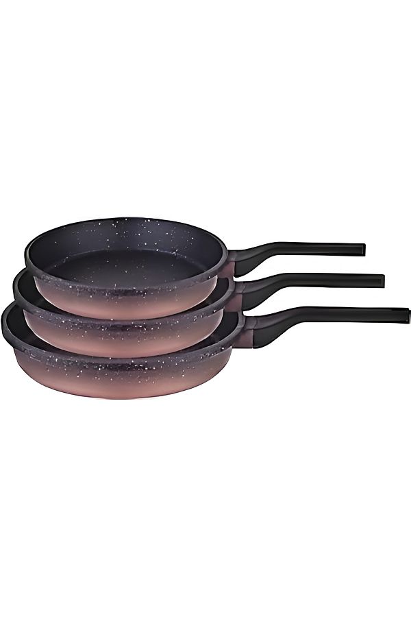 Penguen-Aluminum Cast Granite 3-piece pan set 20cm 24cm 28cm black 1