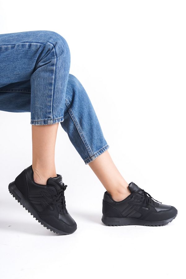 Moda Değirmeni-Pantofort negru pentru femei Bg1053-101-0001 1